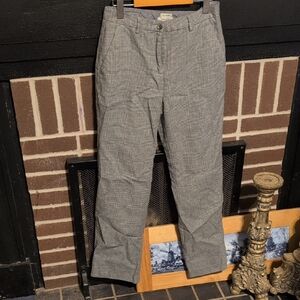 L.L. Bean Black and Gray Plaid Dress Pants